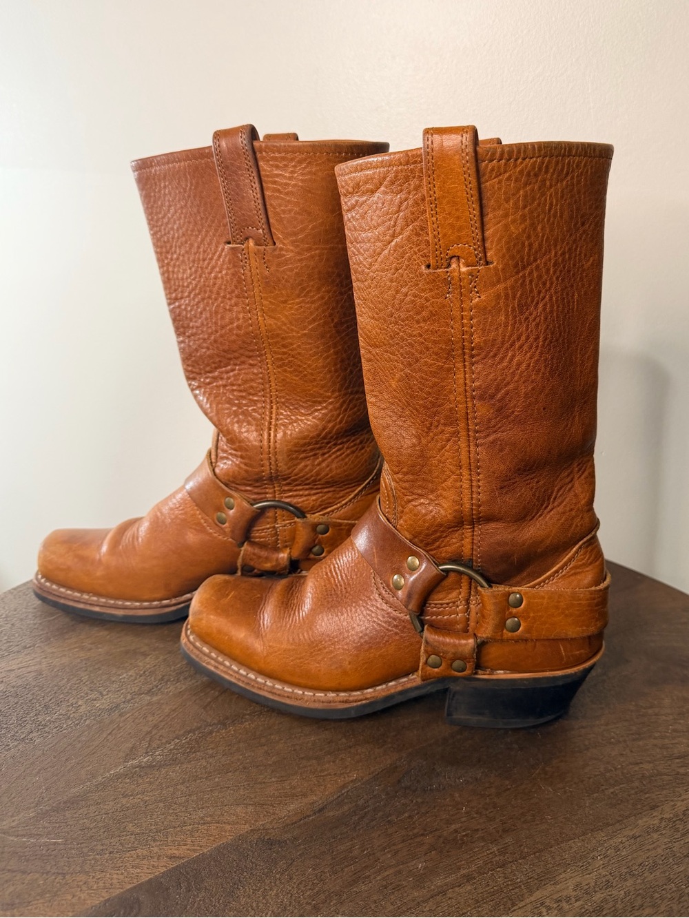 Frye Womens Harness 12R Boots in Cognac Size 5.5